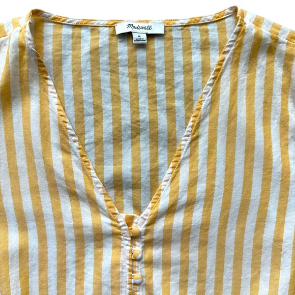 Madewell Shirt Womens Medium Agency Tie Front Top - Picture 3 of 7